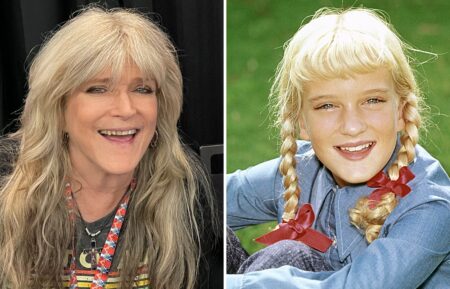 Susan Olsen in 2026 and as Cindy Brady
