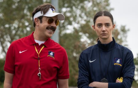 Jason Sudeikis and Tanya Reynolds in 'Ted Lasso' Season 4