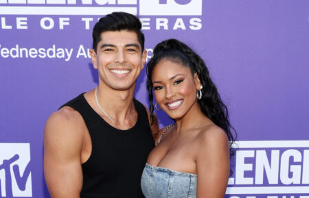 Horacio Gutierrez and Nurys Mateo attend MTV's "The Challenge 40: Battle Of The Eras" LA event at Los Angeles Memorial Coliseum on August 09, 2024 in Los Angeles, California