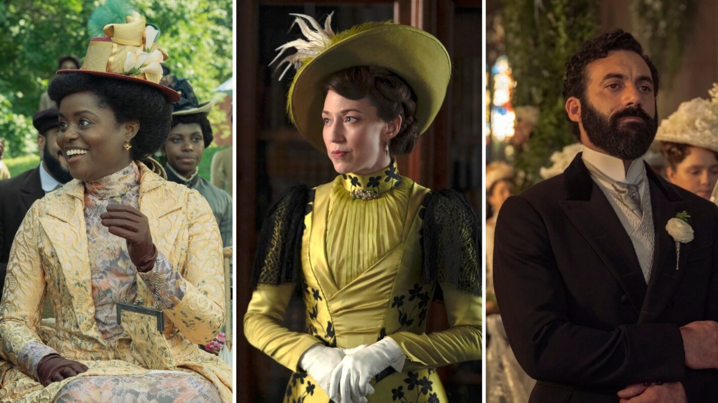 The Gilded Age cast in and out of costumes