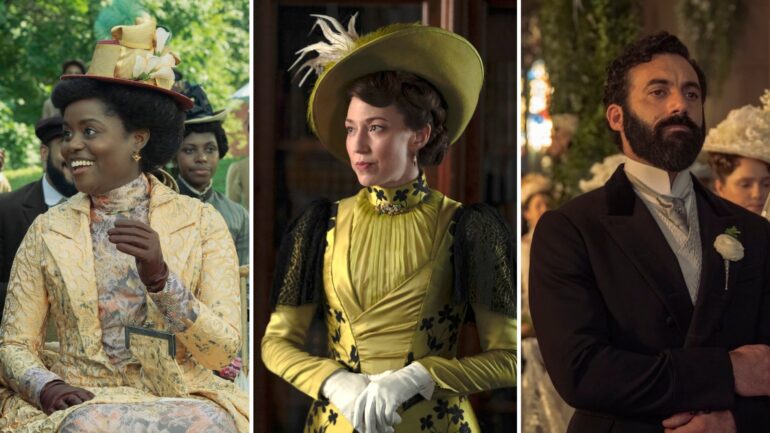 The Gilded Age cast in and out of costumes
