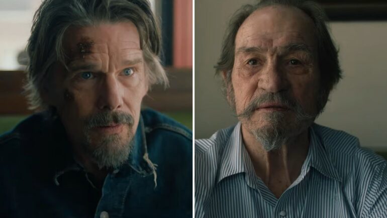 Ethan Hawke and Tommy Lee Jones in 'The Lowdown' Season 2
