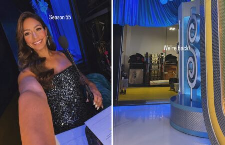 "The Price Is Right" model Manuela Arbeláez on set of Season 55