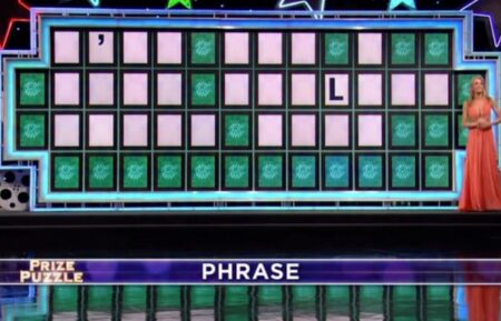 "Wheel of Fortune" contestant Caitlin Burke solving the puzzle with one letter on November 5, 2010