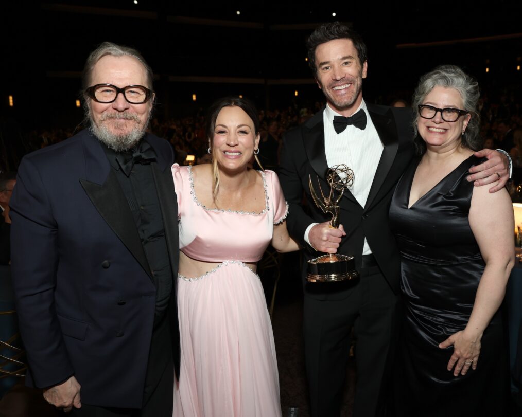 Gary Oldman, Kaley Cuoco, Tom Pelphrey and Gisele Schmidt attend the 78th Primetime Emmy Awards held at the Peacock Theater on September 14, 2026.