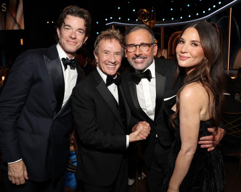 John Mulaney, Martin Short, Steve Carell and Olivia Munn attend the 78th Primetime Emmy Awards held at the Peacock Theater on September 14, 2026.