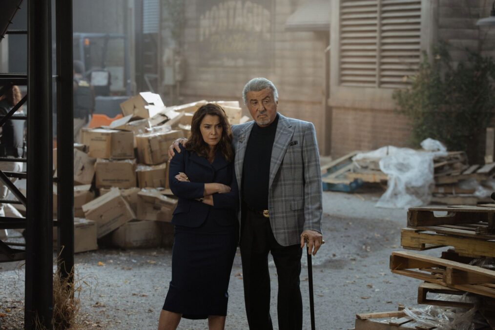 Annabella Sciorra and Sylvester Stallone in Tulsa King