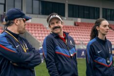 Brendan Hunt, Jason Sudeikis, Tanya Reynolds, 'Ted Lasso' Season 4, Episode 5, Apple TV, September 2, 2026.