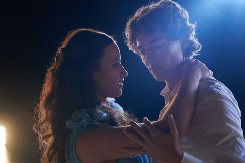 Olly Atkins as Freddie and Madelyn Keys as Adriana in 'Finding Her Edge' Season 2.