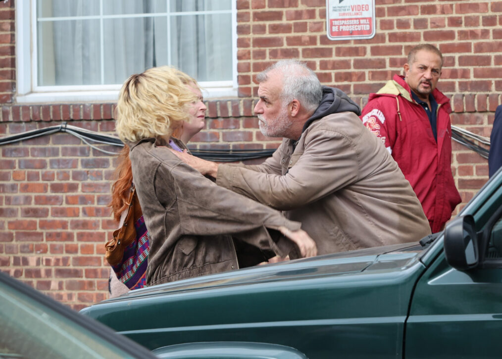NEW YORK, NY - SEPTEMBER 29: Jodie Whittaker is seen filming at the "Chicks" set in Woodhaven, Queens on September 29, 2026 in New York City. (Photo by Jose Perez/Bauer-Griffin/GC Images)