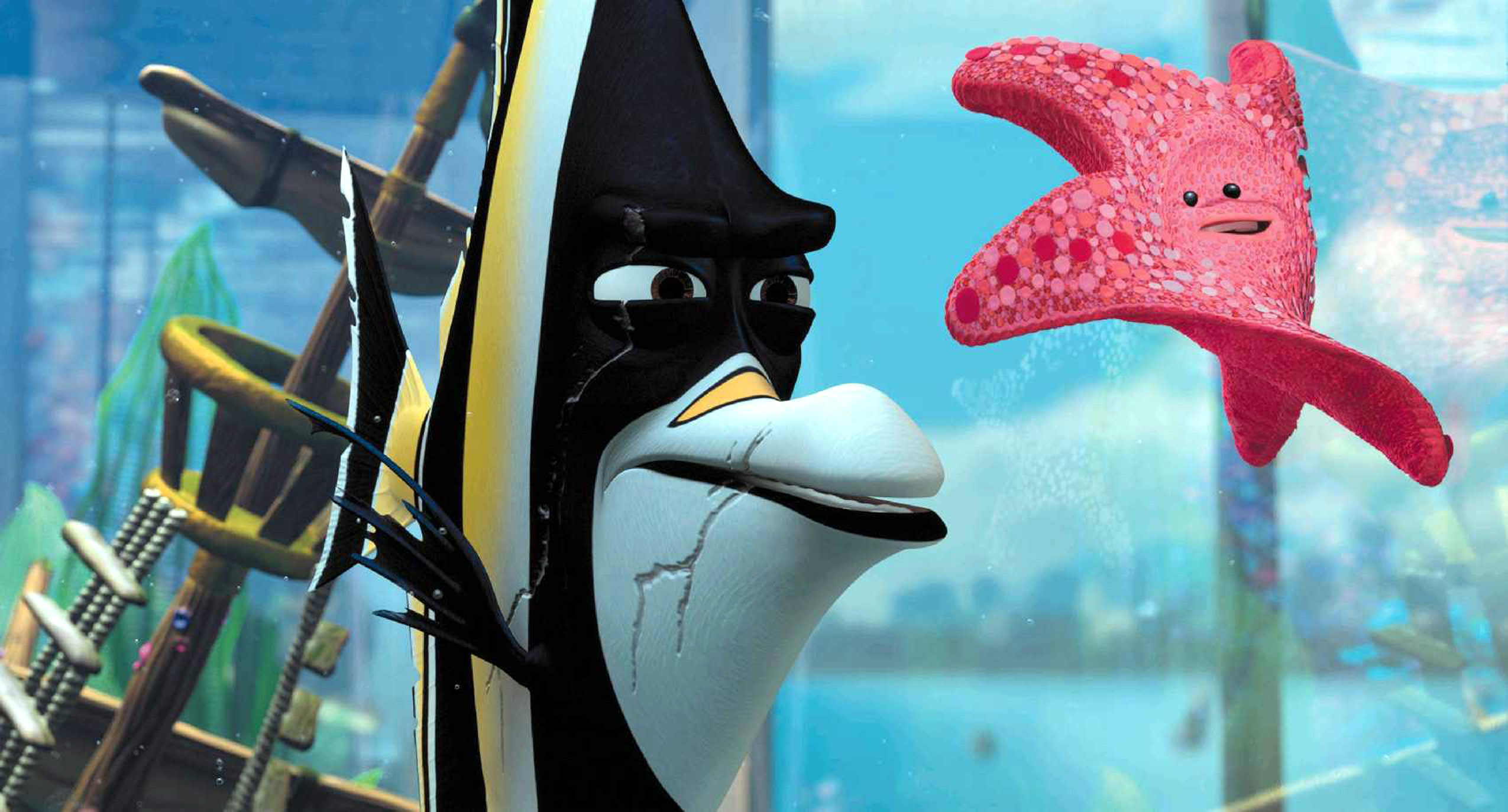 Gill and Peach of Finding Nemo