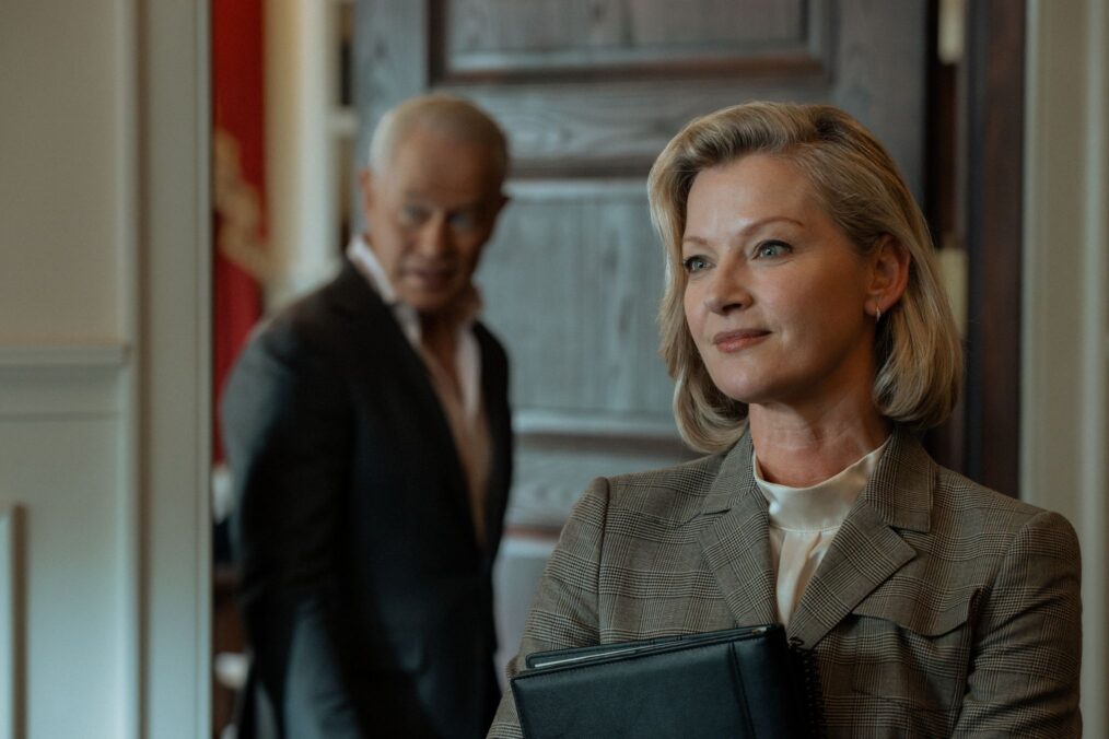 Gretchen Mol and Neal McDonough in Tulsa King