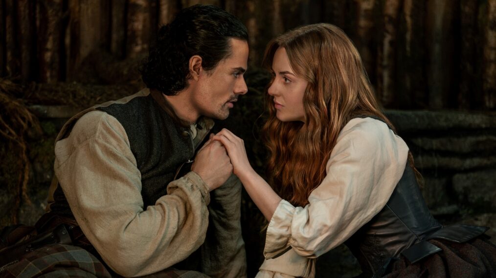 Jamie Roy and Harriet Slater, 'Outlander: Blood of My Blood,' Season 2, Episode 1, Starz, September 18, 2026.
