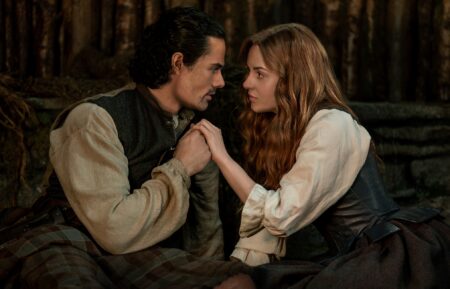Jamie Roy and Harriet Slater, 'Outlander: Blood of My Blood,' Season 2, Episode 1, Starz, September 18, 2026.
