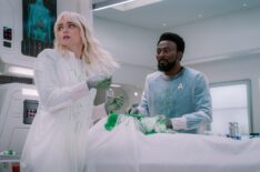 Jess Bush and Babs Olusanmokun, 'Star Trek: Strange New Worlds,' Season 4, Episode 7, Paramount+, September 3, 2026.