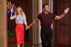 Kelly Ripa and Mark Consuelos on the July 1, 2026, episode of 'Live With Kelly and Mark.'