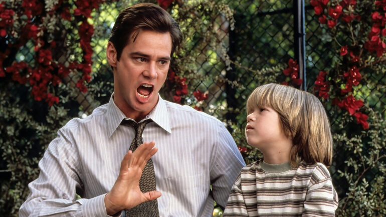 Jim Carrey and Justin Cooper in 'Liar Liar'