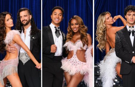 Maura Higgins and Mark Ballas, Brandon Armstrong and Ciara Miller, Daniella Karagach and Ezra Frech of Dancing With the Stars