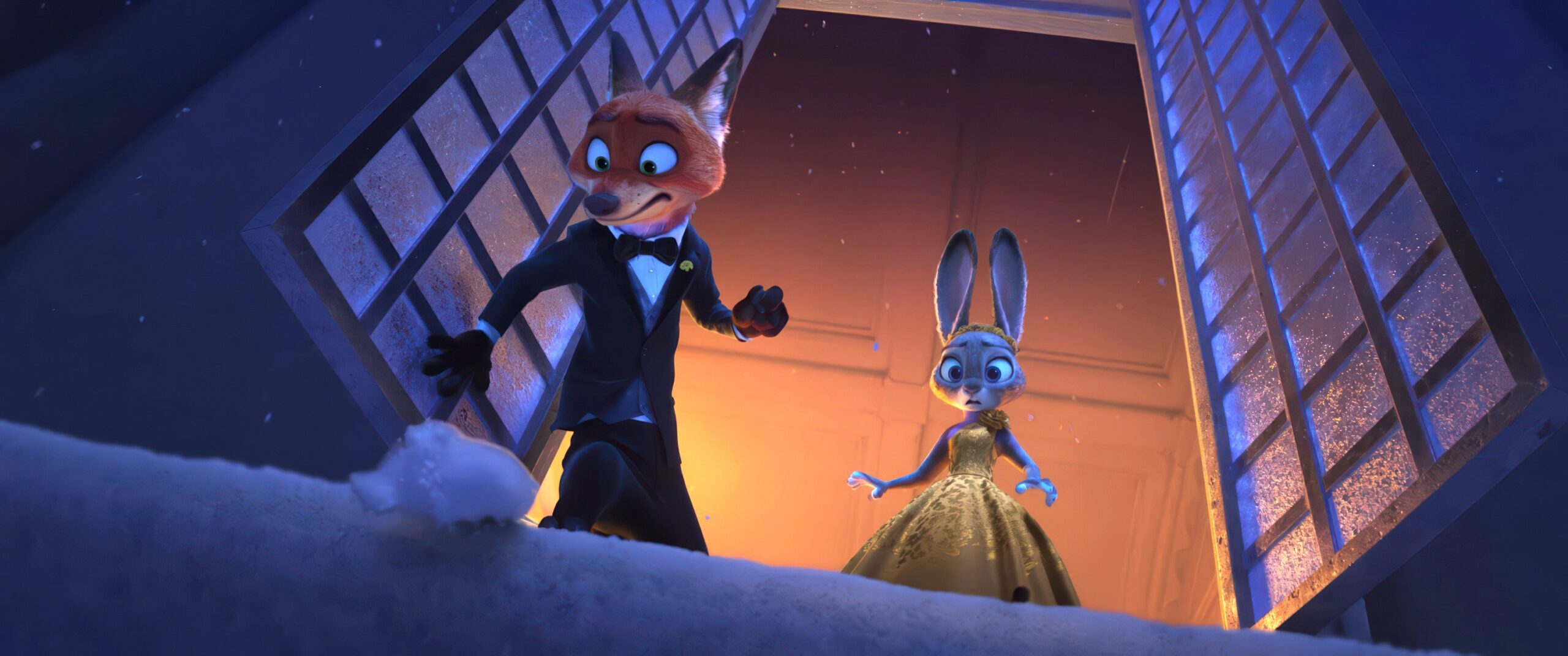 Nick Wilde (voice: Jason Bateman) and Judy Hopps (voice: Ginnifer Goodwin) in 'Zootopia 2'