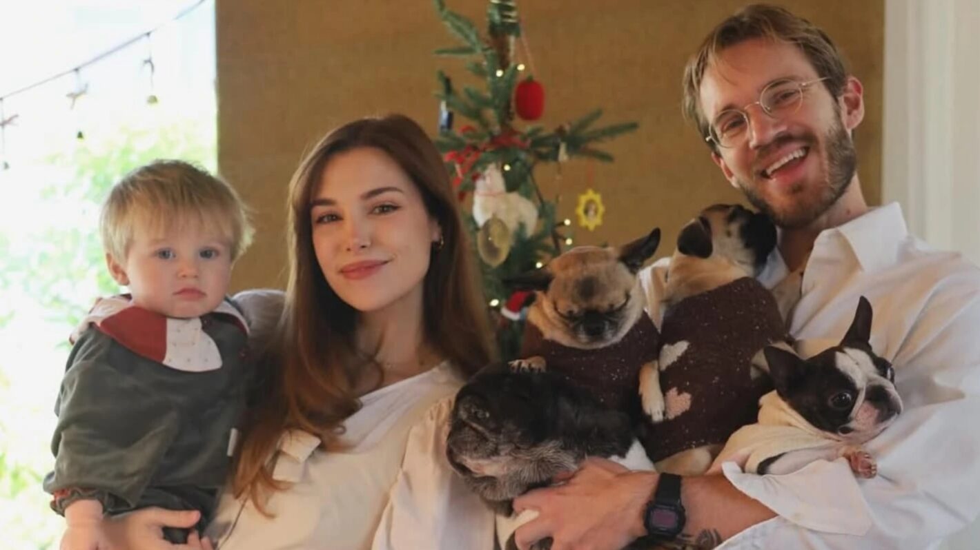 YouTuber PewDiePie, wife Marzia, and son Bjorn via Instagram