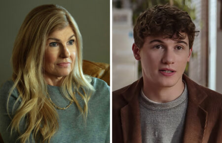 ROOSTER, Connie Britton, 'Mr. Razzles', (Season 1, ep. 105, aired Apr 5, 2026). photo: ©HBO / Courtesy Everett Collection; DRIVER'S ED, Sam Nivola, 2025. © Vertical Entertainment /Courtesy Everett Collection