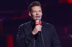 Ryan Seacrest speaks on stage during the iHeart Radio Music Festival night one at T-Mobile Arena in Las Vegas, Nevada, on September 20, 2024.