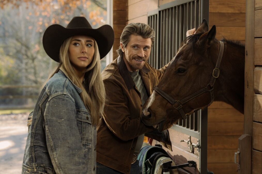Scarlet Stallone and Garrett Hedlund in Tulsa King Season 4