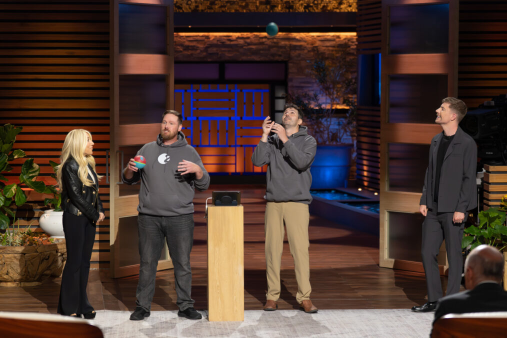 SHARK TANK - ÒBeast ModeÓ - The season premiere brings Òbig-fish energyÓ as YouTube megastar MrBeast and Jeff Housenbold join as guest Sharks. Entrepreneurs pitch a DIY wedding video service, a finger-shaped caulking tool, an AI-powered ball and a mystery box of returned goods. WEDNESDAY, SEPT. 30 ( 9:02-10:01 p.m. EDT) on ABC. (Disney/Daniel Delgado Jr.) LORI GREINER, KEVIN MADISON LANGDON, ANDREW TIMOTHY BROWN, JIMMY DONALDSON