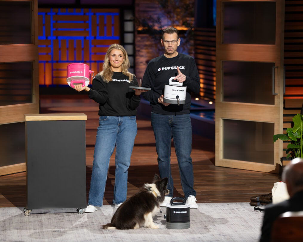SHARK TANK - ÒDiary of a SharkÓ - Entrepreneur, investor and ÒDragonsÕ DenÓ Dragon Steven Bartlett makes his guest Shark debut. Passionate business owners pitch an anchored leash for dogs, an electrolyte-rich cashew milk, an on-the-go hydration pouch and a disposable heated vest. WEDNESDAY, OCT. 7 (10:01-11:00 p.m. EDT) on ABC. (Disney/Daniel Delgado Jr.) KAYLA ZIBRICKY, BRIAN ZIBRICKY