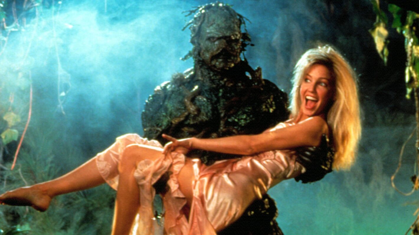 THE RETURN OF THE SWAMP THING, Dick Durock, Heather Locklear, 1989. ©Millimeter Films/Courtesy Everett Collection