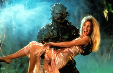 THE RETURN OF THE SWAMP THING, Dick Durock, Heather Locklear, 1989. ©Millimeter Films/Courtesy Everett Collection