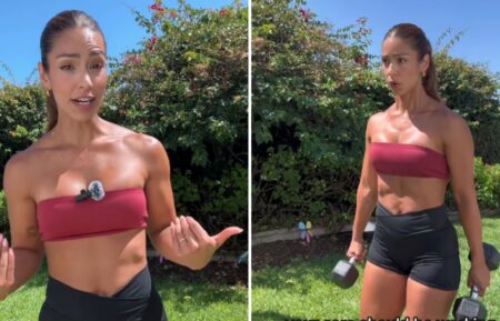 "The Price Is Right" model Manuela Arbeláez exercising her core in new video