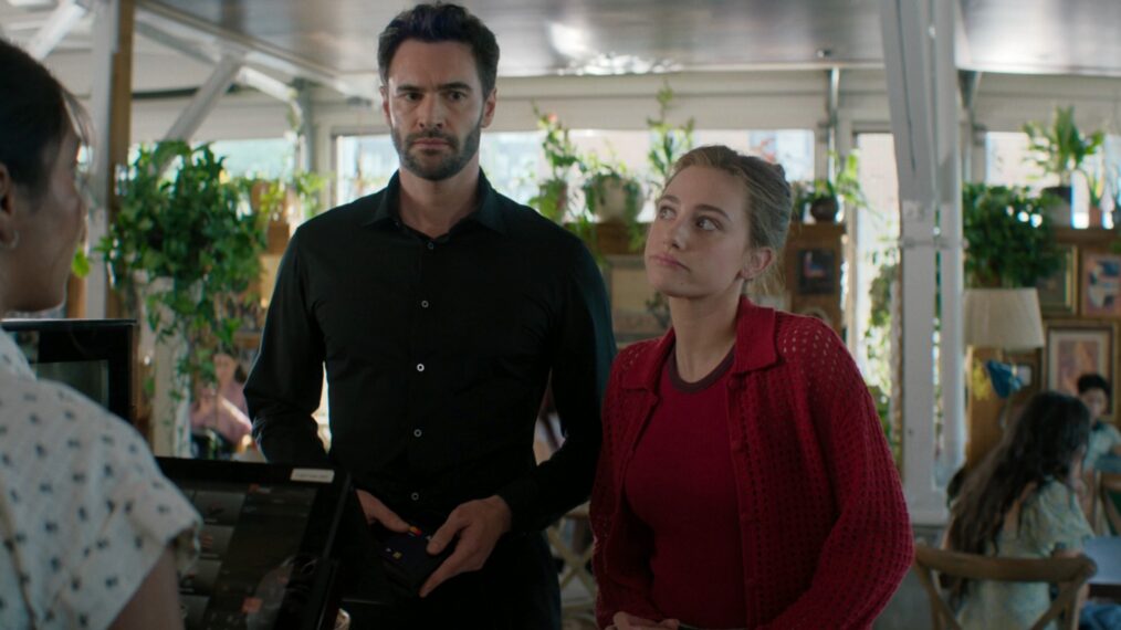 Tom Bateman and Lili Reinhart as Adam and Olive in 'The Love Hypothesis'