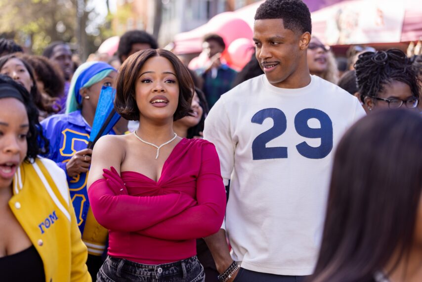 Maleah Joi Moon as Deborah, Vincent Jamal Hooper as Ellington in Episode 103 of a Different World.