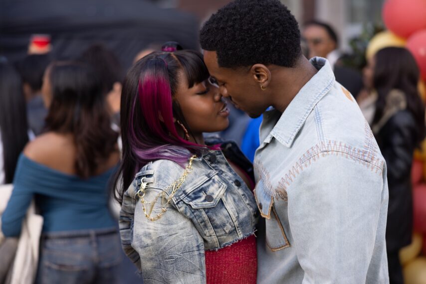 Alijah Kai as Rashida, Chibuikem Uche as Kojo in Episode 103 of a Different World.
