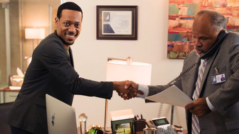 Tyler James Williams and Geoffrey Owens in 'Abbott Elementary' Season 6