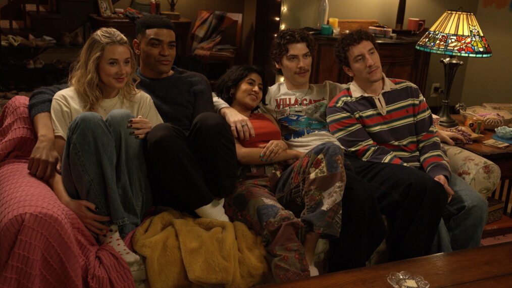 Lucy Freyer as Billie, Owen Thiele as Anton, Amita Rao as Issa, Jack Innanen as Paul Baker, and Malik Elassal as Samir in 'Adults' Season 2