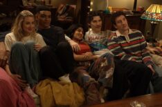 Lucy Freyer as Billie, Owen Thiele as Anton, Amita Rao as Issa, Jack Innanen as Paul Baker, and Malik Elassal as Samir in 'Adults' Season 2