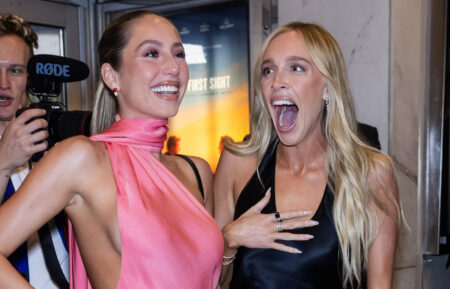 Alix Earle (L) and Alex Cooper attend an 'Unwell' fan screening at the Paris Theater on September 13, 2023