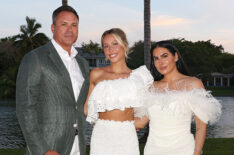 Thomas 'TJ' Earle, Alix Earle and Ashley Alexandra Dupre are seen during Alix Earle's University of Miami graduation celebration on May 11, 2023 in Coral Gables, Florida