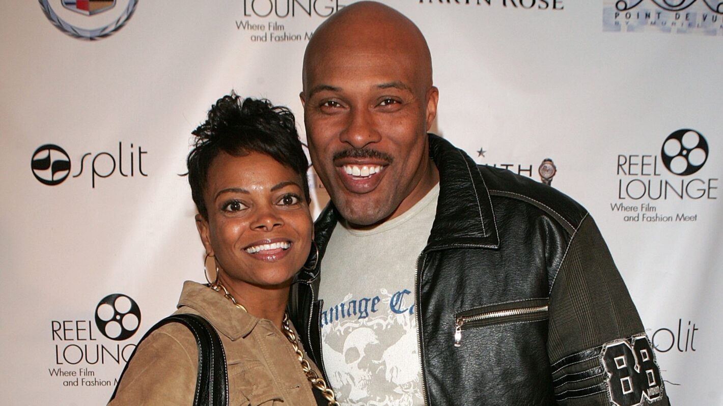 Reality television winners Joyce Agu and Uchenna Agu arrive at the REEL Lounge Retreat at the Point De Vue Salon on March 3, 2006