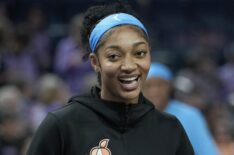 Angel Reese #5 of the Atlanta Dream warms up prior to the start of the game against the Golden State Valkyries at Chase Center on June 26, 2026 in San Francisco, California.