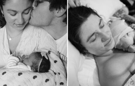 Bella Robertson, Jacob Mayo and newborn