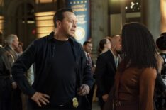 Donnie Wahlberg as Danny Reagan and Sonequa Martin-Green as Lena Silver in 'Boston Blue' Season 2 Episode 1