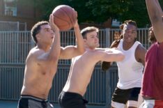 Marcus Scribner as Jonah Silver and Mika Amonsen as Sean Reagan in 'Boston Blue' Season 2 Episode 1