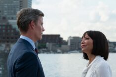 Ward Horton as Thad Longfellow and Gloria Reuben as Mae Silver in 'Boston Blue' Season 2 Episode 2