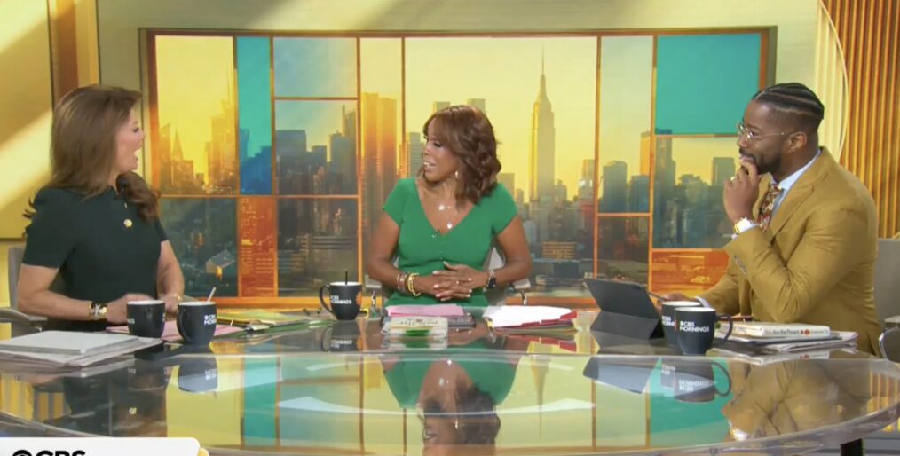 Norah O'Donnell, Gayle King, Nate Burleson