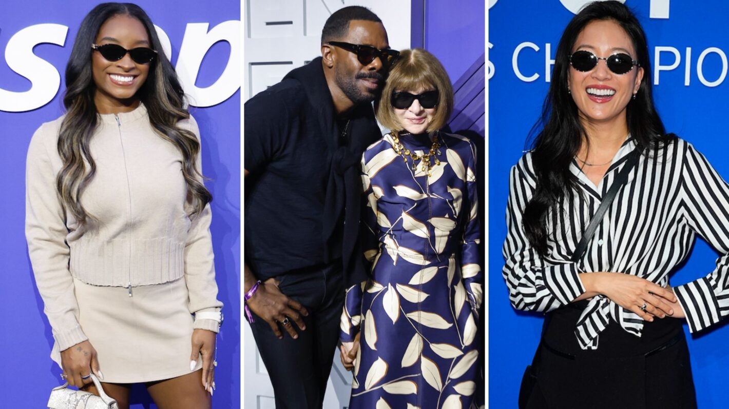 Simone Biles, Colman Domingo, Anna Wintour, Constance Wu at US Open