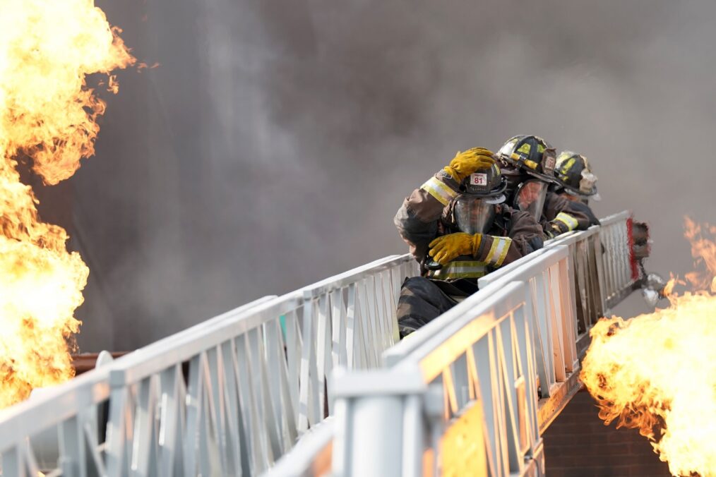 Leroy Williams III as Ballard, David Eigenberg as Christopher Herrmann — 'Chicago Fire' Season 15 Premiere "New Blood"