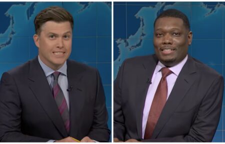 Colin Jost and Michael Che on 'Weekend Update' on 'SNL'